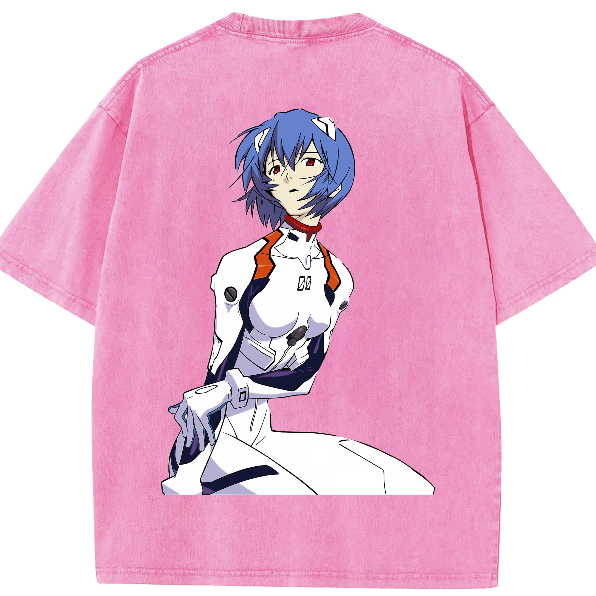（画像用） EVA 新世紀エヴァンゲリオン 綿100% ヴィンテージ風 半袖Tシャツ（背面プリント）